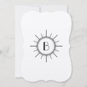 Kraft Art Deco Monogram Save the Date (Rückseite)