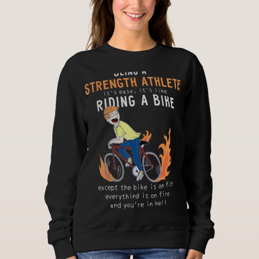 Kraft-Athleten Rad Rad Rad Funny Sweatshirt (Vorderseite)