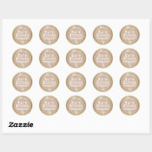 Kraft auf Glam Gold Bath Bomb Labels Runder Aufkleber (Blatt)