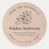 Kraft aus der Küche des Chocolate Chip Cookie Runder Aufkleber (Vorderseite)
