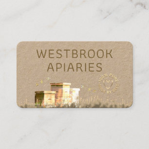 Kraft Beehives Apiary Tag mit Gold Heart and Biene