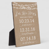 Kraft beleuchtet unsere Liebe Zeitachse Hochzeitsd Fotoplatte (Seite)