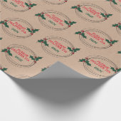 Kraft Bitte geben Sie an, Weihnachten nach Maß Geschenkpapier (Ecke)