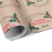Kraft Bitte geben Sie an, Weihnachten nach Maß Geschenkpapier (Rolleneckpunkt)