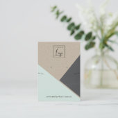 Kraft Black Aqua Blue Necklace Earring Display Visitenkarte (Stehend Vorderseite)