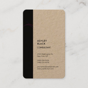 Kraft Black Stripe Minimalistisch Moderne Stil Ein Visitenkarte