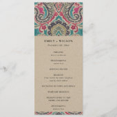 KRAFT BOHO TRIBAL IKATFL WEDING CEREMONY PROGRAMM (Vorderseite)