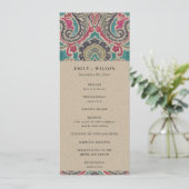 KRAFT BOHO TRIBAL IKATFL WEDING CEREMONY PROGRAMM (Stehend Vorderseite)