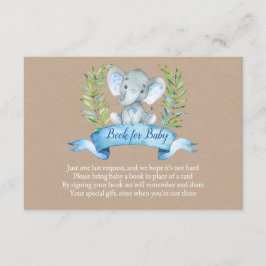 Kraft Boy Rustic Elephant Books for Baby Insert