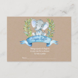 Kraft Boy Rustic Elephant Diaper Einlage Begleitkarte