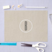 Kraft Braun Chic Monogramm Buchstabe Initial Rusti Seidenpapier (Handwerk)