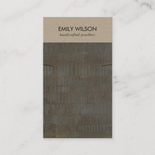 KRAFT BRONZE GRAY LINES NECKLACE BRACELET DISPLAY VISITENKARTE