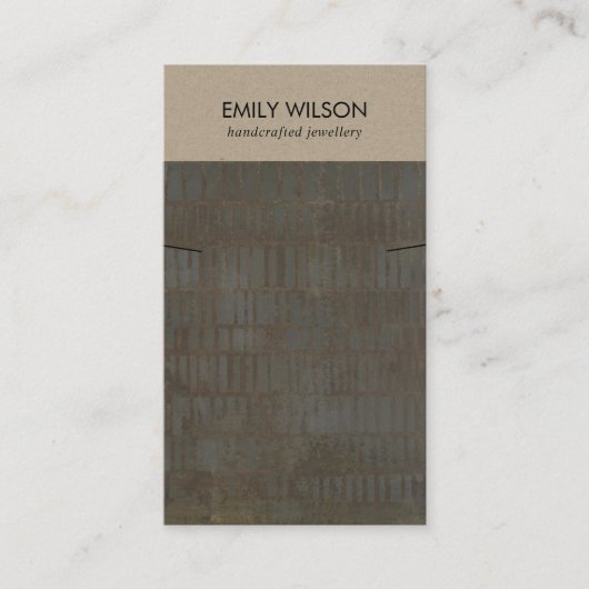 KRAFT BRONZE GRAY LINES NECKLACE BRACELET DISPLAY VISITENKARTE (Vorderseite)
