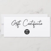 Kraft Brown Business Logo QR Code Geschenkgutschei (Rückseite)