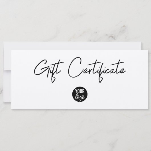 Kraft Brown Business Logo QR Code Geschenkgutschei (Rückseite)