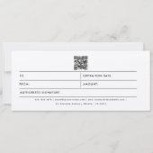 Kraft Brown Business Logo QR Code Geschenkgutschei (Vorderseite)