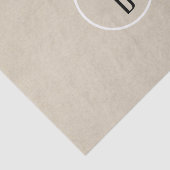 Kraft Brown Chic Monogram Letter Initial Rustic Seidenpapier (Ausschnitt)