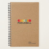 Kraft Brown Pickleball Personal Weekly Planer (Vorderseite)