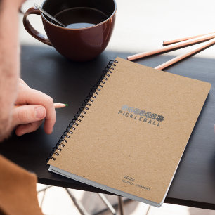 Kraft Brown Pickleball Personal Weekly Planer