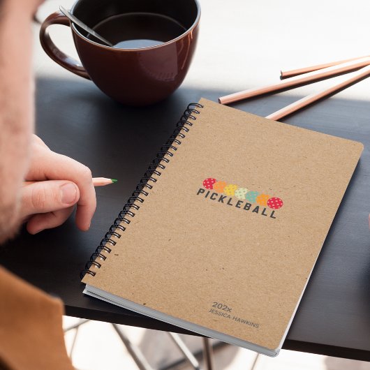 Kraft Brown Pickleball Personal Weekly Planer