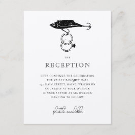 Kraft Brown Rustic Fishing Lure Rings Black Begleitkarte