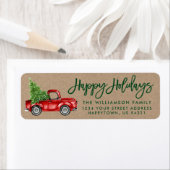 Kraft Brush Script Vintag Truck Holiday Green (Insitu)
