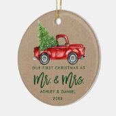 Kraft Brush Script Vintager Truck Keramik Ornament (Links)
