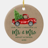 Kraft Brush Script Vintager Truck Keramik Ornament (Hinten)