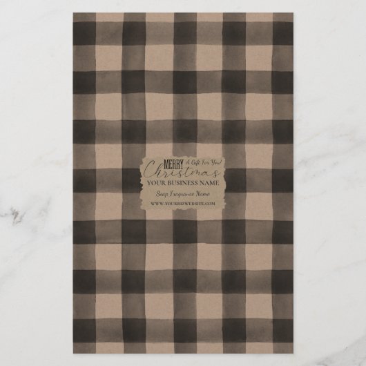 Kraft Buffalo Karo Soap Wrap Paper Sheet - Satin (Vorderseite)