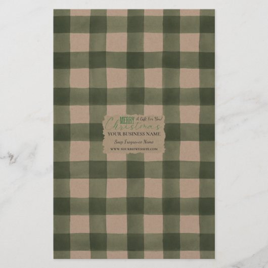 Kraft Buffalo Karo Soap Wrap Paper Sheet - Satin (Vorderseite)