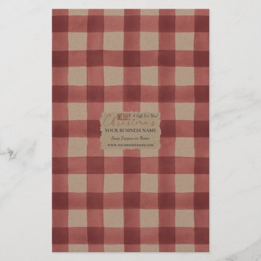 Kraft Buffalo Karo Soap Wrap Paper Sheet - Satin (Vorderseite)