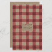 Kraft Buffalo Karo Soap Wrap Paper Sheet - Satin (Vorne/Hinten)