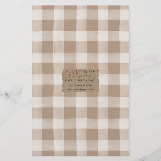 Kraft Buffalo Karo Soap Wrap Paper Sheet - Satin (Vorderseite)