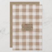 Kraft Buffalo Karo Soap Wrap Paper Sheet - Satin (Vorne/Hinten)