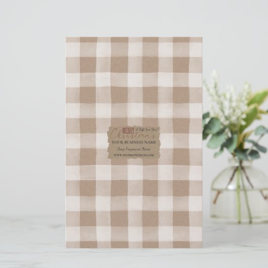 Kraft Buffalo Karo Soap Wrap Paper Sheet - Satin (Stehend Vorderseite)