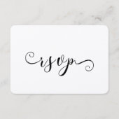 Kraft Calligrapy Script Traditional Wedding RSVP Begleitkarte (Rückseite)