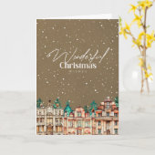 Kraft Christmas Gebäude Skandinavier Stil Karte (Gelbe Blume)