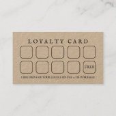 Kraft Coffee Beans Café Kaffeeshop Treuekarte (Rückseite)