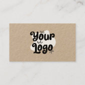 Kraft Coffee Cup Customize Text Business Cafe Shop Treuekarte (Rückseite)