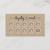 Kraft Coffee Cup Customize Text Business Cafe Shop Treuekarte (Vorderseite)