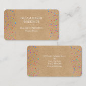 Kraft Confetti Visitenkarte (Vorne/Hinten)