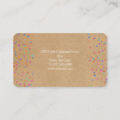 Kraft Confetti Visitenkarte (Rückseite)