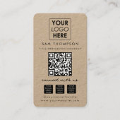 Kraft Connect mit dem QR-Logo von US Social Media Visitenkarte (Vorderseite)