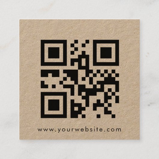 Kraft Connect mit US Heart Social Media QR Code Quadratische Visitenkarte (Rückseite)