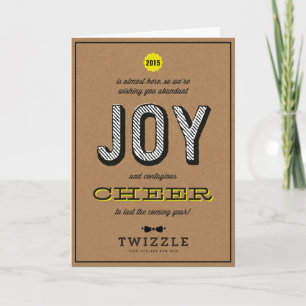 Kraft Contagious Cheer Joy Corporate Holiday Card Feiertagskarte