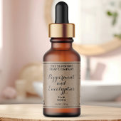 Kraft curly text cosmetics dropper bottle label adressaufkleber