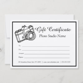 Kraft Custom Fotografy Gift Certificate Einladung