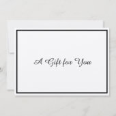 Kraft Custom Fotografy Gift Certificate Einladung (Rückseite)