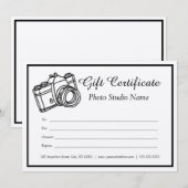 Kraft Custom Fotografy Gift Certificate Einladung (Vorne/Hinten)