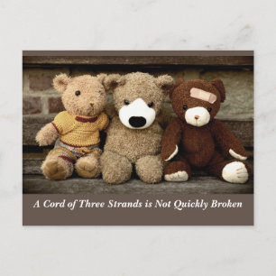Kraft der Freundschaft Ecclesiastes 4:12 Postkarte